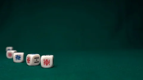 Poxer dice tower Video stock 127761478