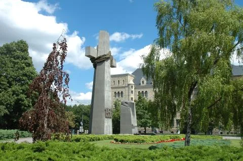 Poznan, Poland - July 13, 2014: June 1956 Victims monument in Poznan, Poland. Stock Photos