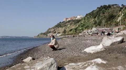 POZZUOLI VIA NAPOLI SEAFRONT 스톡 동영상 150445699