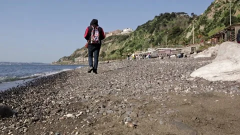 POZZUOLI VIA NAPOLI SEAFRONT 스톡 동영상 150445731