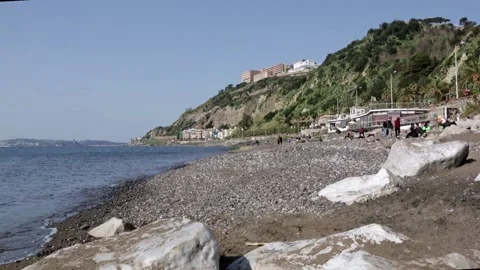 POZZUOLI VIA NAPOLI SEAFRONT 스톡 동영상 150445816