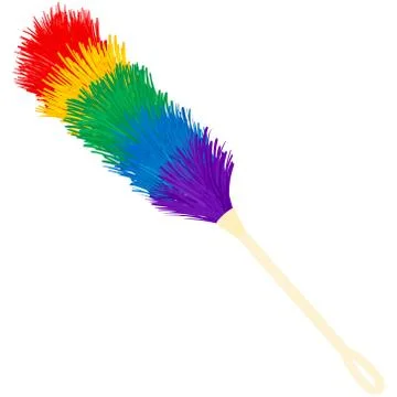 Pp duster isolated on a white background Illustrazione stock