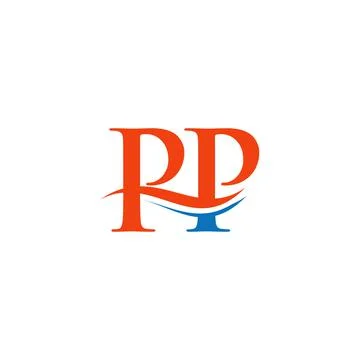 PP Logo design vector. Swoosh letter PP logo design Stock Illustration