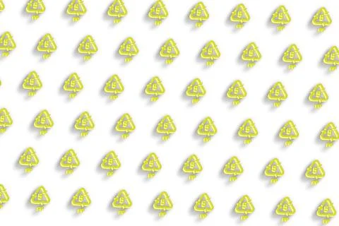 PP, Plastic recycling symbol PP 5 库存插图