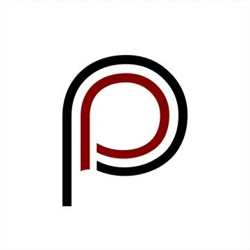 Pp, po, pa initials line art geometric company logo Stock Illustration