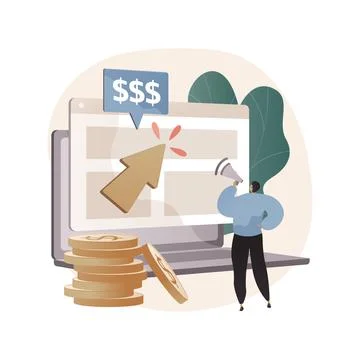 PPC campaign abstract concept vector illustration. Illustrazione stock