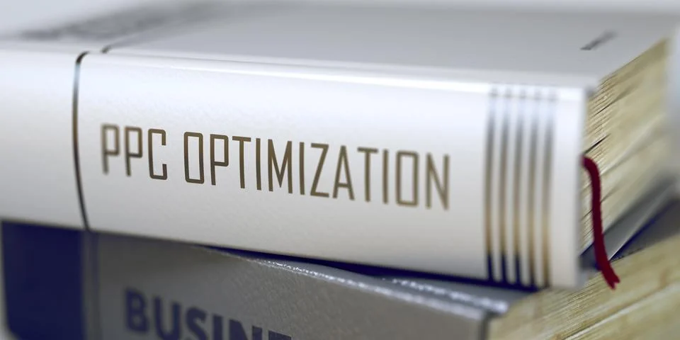 Ppc Optimization - Business Book Title. 3D Stock Illustration