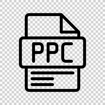 PPC Outline Icon. Pay Per Click Advertising Thin line PPC icon symbolizing paid  Stock Illustration