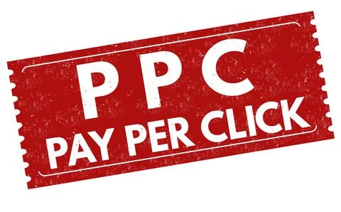 PPC ( Pay per click) grunge rubber stamp Stock Illustration