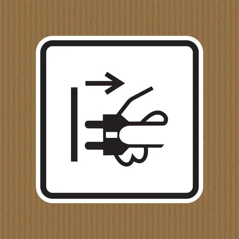 PPE Icon.Disconnect Mains Plug From Electrical Outlet Symbol Sign Isolate On  Stock Illustration