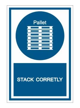 PPE Icon.Stack Correctly Symbol Sign Isolate On White Background,Vector Illus Illustrazione stock