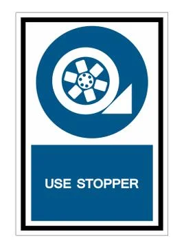 PPE Icon.Use Stopper Symbol Isolate On White Background,Vector Illustration E Illustrazione stock