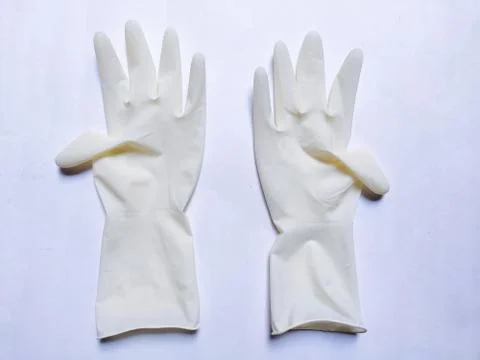 PPE items like hand gloves, face mask, and Sanitizer Stock Photos