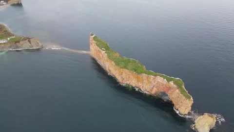 PPerce Rock in Gaspesie Peninsula, Quebec, Canada Stock Footage 290229895