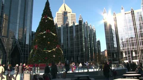 PPG Place Rink Stock Footage 20452014