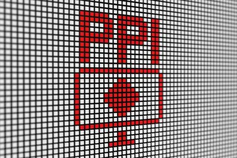 PPI text scoreboard blurred background 3d illustration Stock Illustration