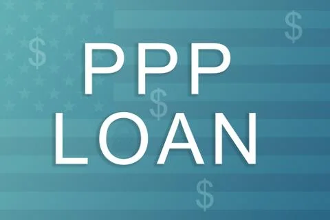 PPP or Paycheck Protection Program business loan as coronavirus or covid-19 aid Stock Illustration