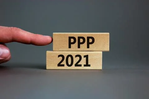 PPP, paycheck protection program 2021 symbol. Concept words PPP, paycheck pro Stock Photos