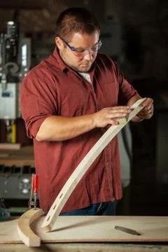 Pprofessional carpenter at work. Foto stock
