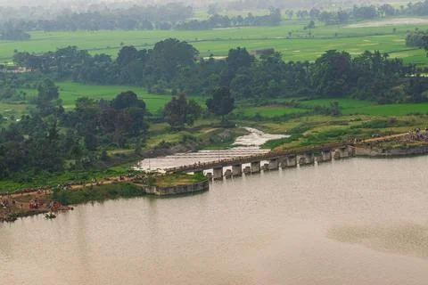 P.P.S.P., Purulia Pumped Storage Project, reservoir Upper Dam is an enginee.. Stock Photos