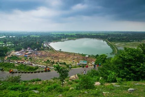 P.P.S.P., Purulia Pumped Storage Project, reservoir Upper Dam is an engineeri Stock Photos
