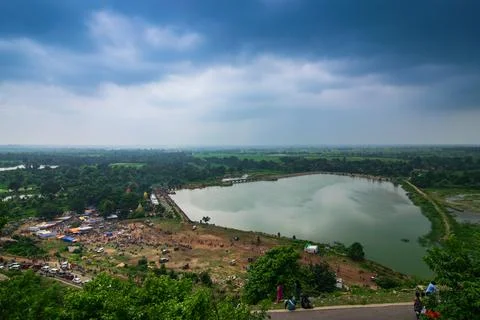 P.P.S.P., Purulia Pumped Storage Project, reservoir Upper Dam is an engineeri Stock Photos