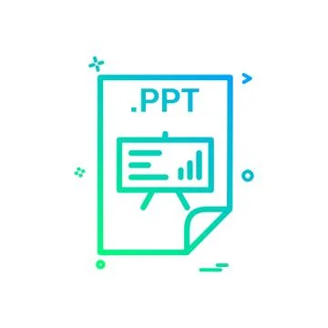 PPT application download file files format icon vector design 스톡 일러스트