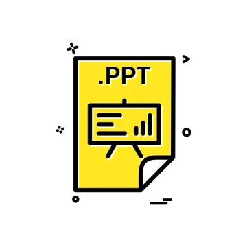 PPT application download file files format icon vector design 스톡 일러스트