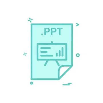 PPT application download file files format icon vector design 스톡 일러스트