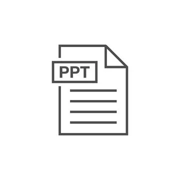 PPT Document Download Icon Vector Template Stock Illustration