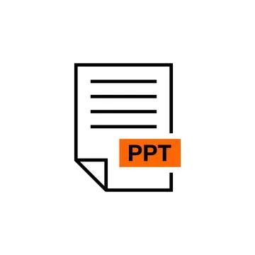 PPT Document Download Icon Vector Template Stock Illustration