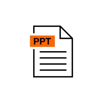 PPT Document Download Icon Vector Template Stock Illustration