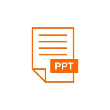PPT Document Download Icon Vector Template Stock Illustration