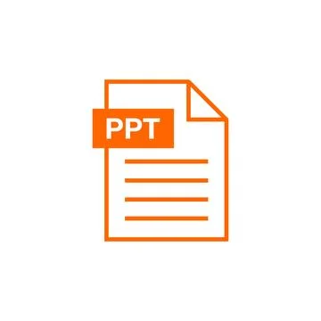 PPT Document Download Icon Vector Template Stock Illustration