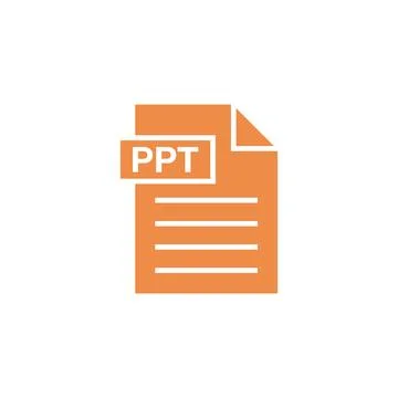 PPT Document Download Icon Vector Template Stock Illustration