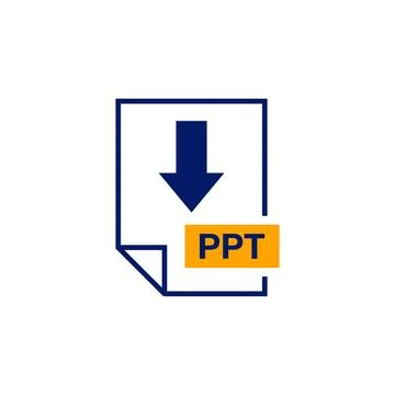PPT Document Download Icon Vector Template Stock Illustration