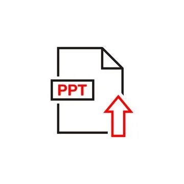 PPT Document Download Icon Vector Template Stock Illustration