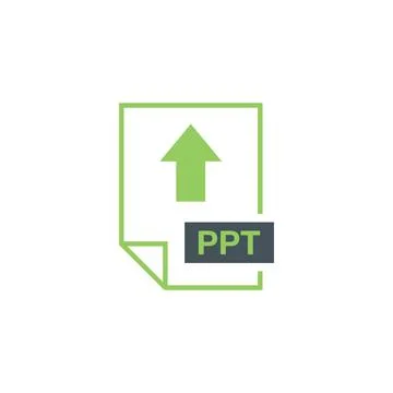 PPT Document Download Icon Vector Template Stock Illustration