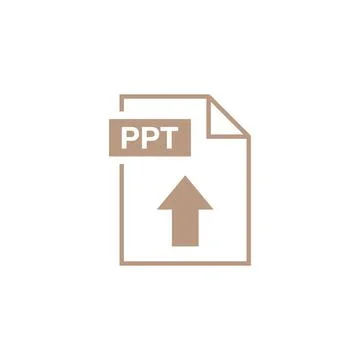 PPT Document Download Icon Vector Template Stock Illustration
