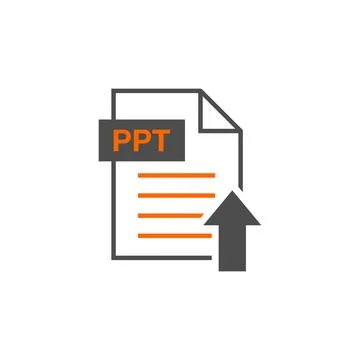 PPT Document Download Icon Vector Template Stock Illustration
