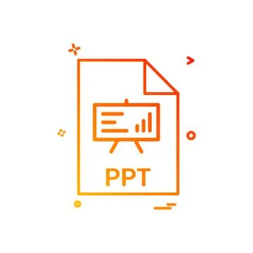 Ppt file file extension file format icon vector design 스톡 일러스트