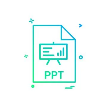 Ppt file file extension file format icon vector design イラスト素材