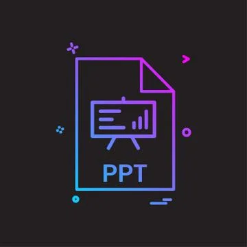Ppt file file extension file format icon vector design 스톡 일러스트