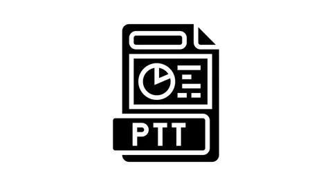 Ppt file format document glyph icon animation 動画素材 326158690