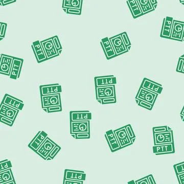 Ppt file format document glyph seamless pattern Illustrazione stock