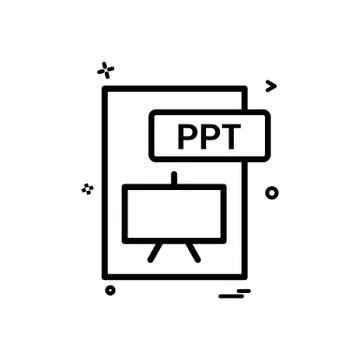 Ppt file format icon vector design Stock Illustration