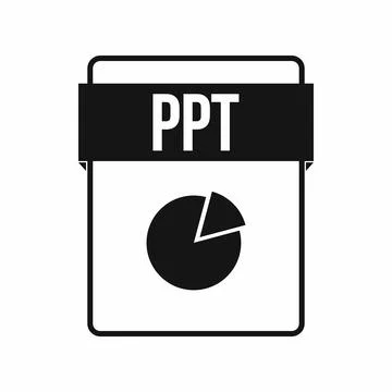 PPT file icon, simple style Stock Illustration