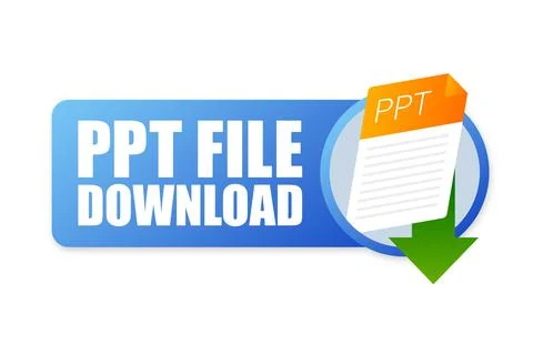PPT file icon. Spreadsheet document type. Modern flat design graphic Stockillustratie