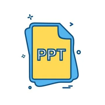 PPT file type icon design vector Stock Illustration