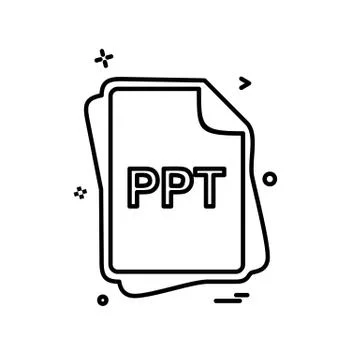 PPT file type icon design vector Stock Illustration